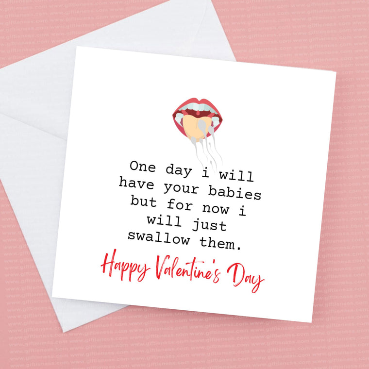 One Day I Will Have Your Babies rude card – Get Well Soon Card