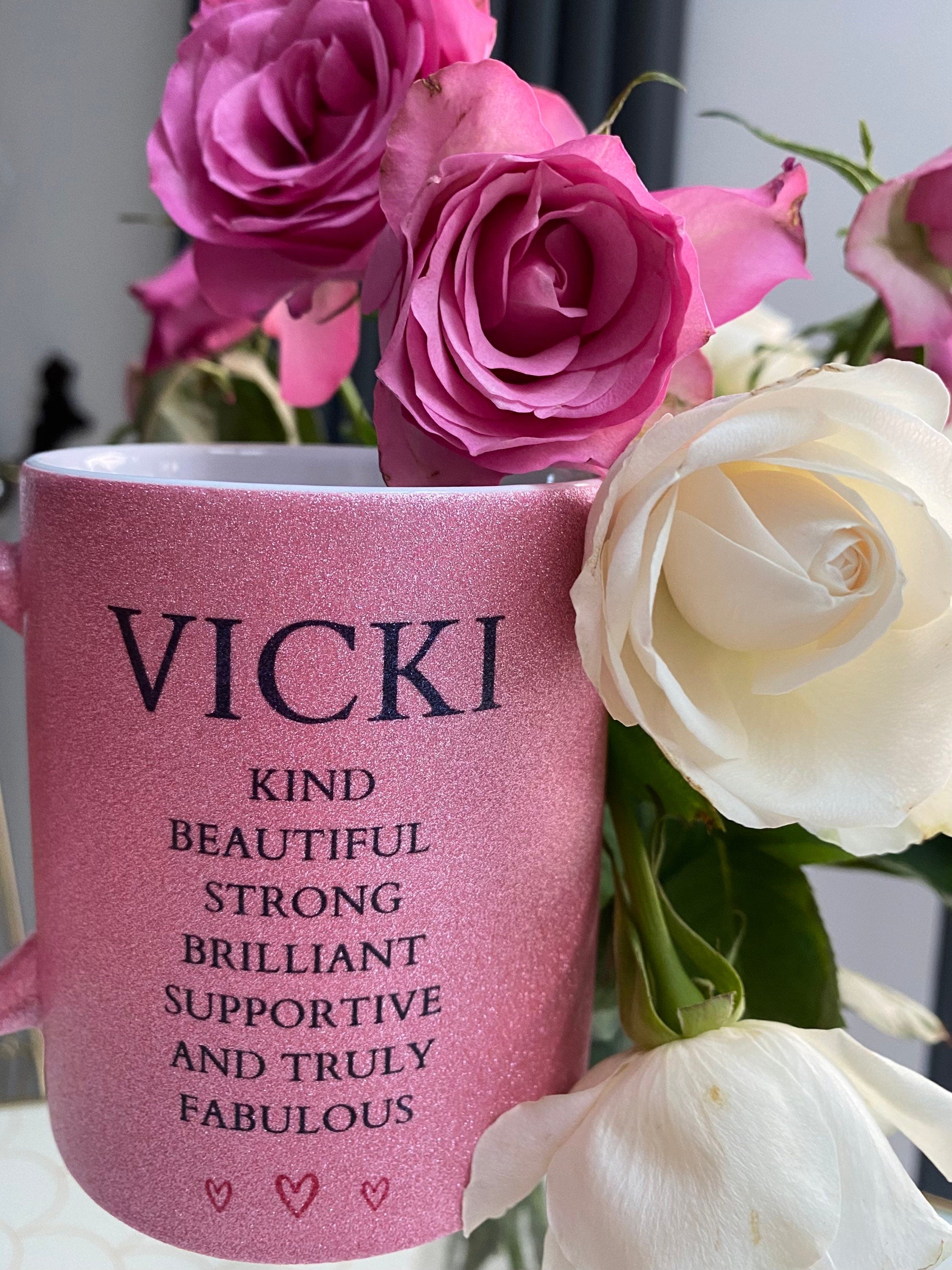 Truly Fabulous personalised mug, pink glitter mug beautiful present