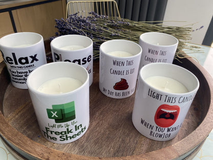 Relax you’ve been busy funny candle
