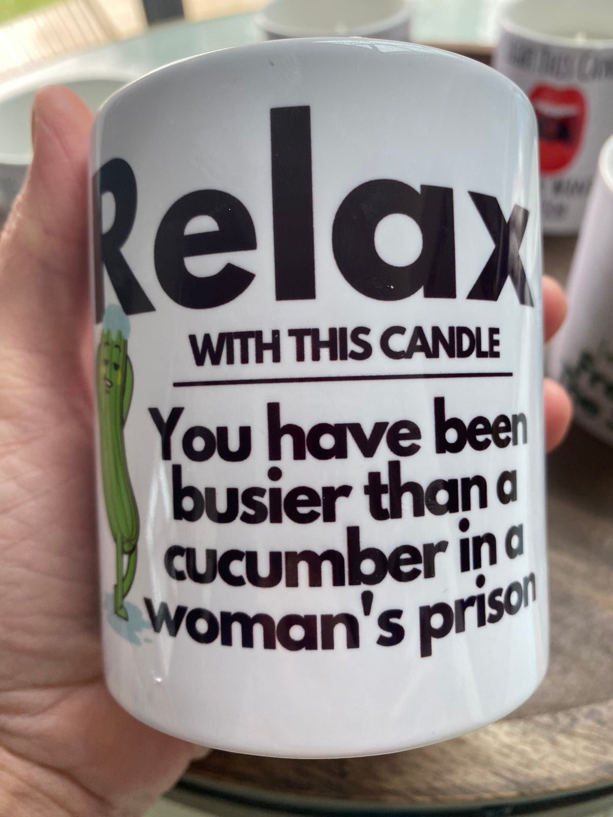 Relax you’ve been busy funny candle – Greeting Card