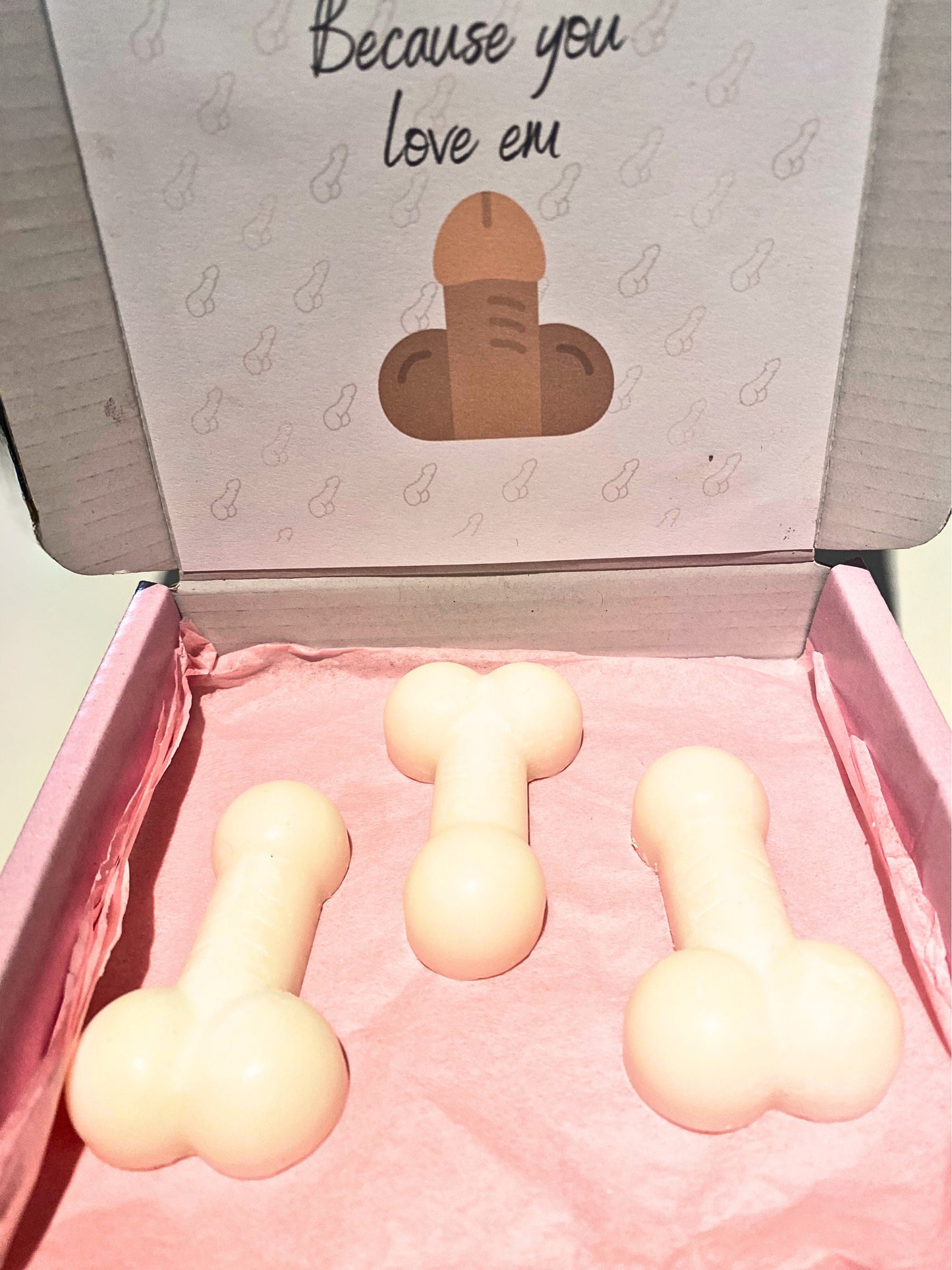 Willy Wax Melts, penis, Willy Wax melts gift boxed with a personalised message