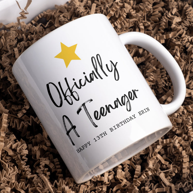 Officially a teenager personalised mug – Greeting Card