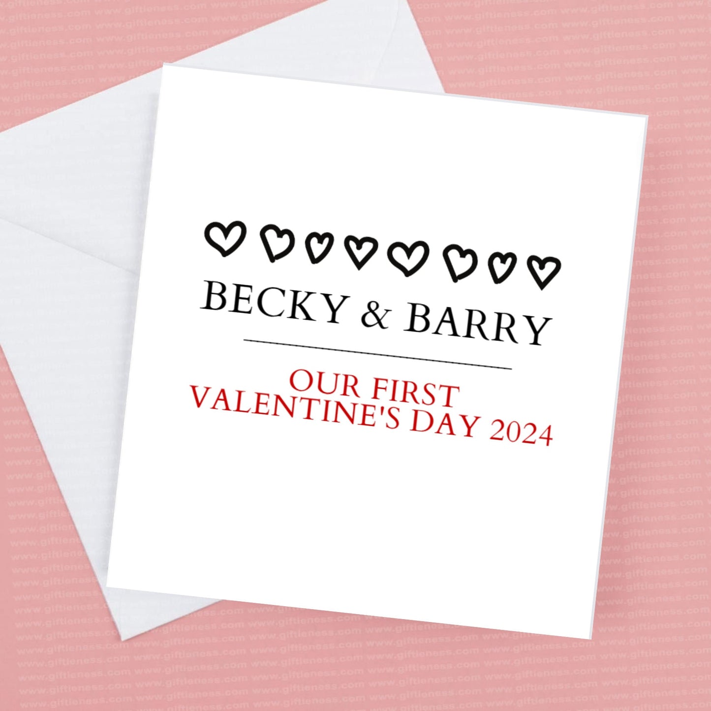 Our First Valentines Day 2024 , Personalised Valentines or Anniversary Card