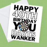 Personalised Darts Wanker Birthday Card