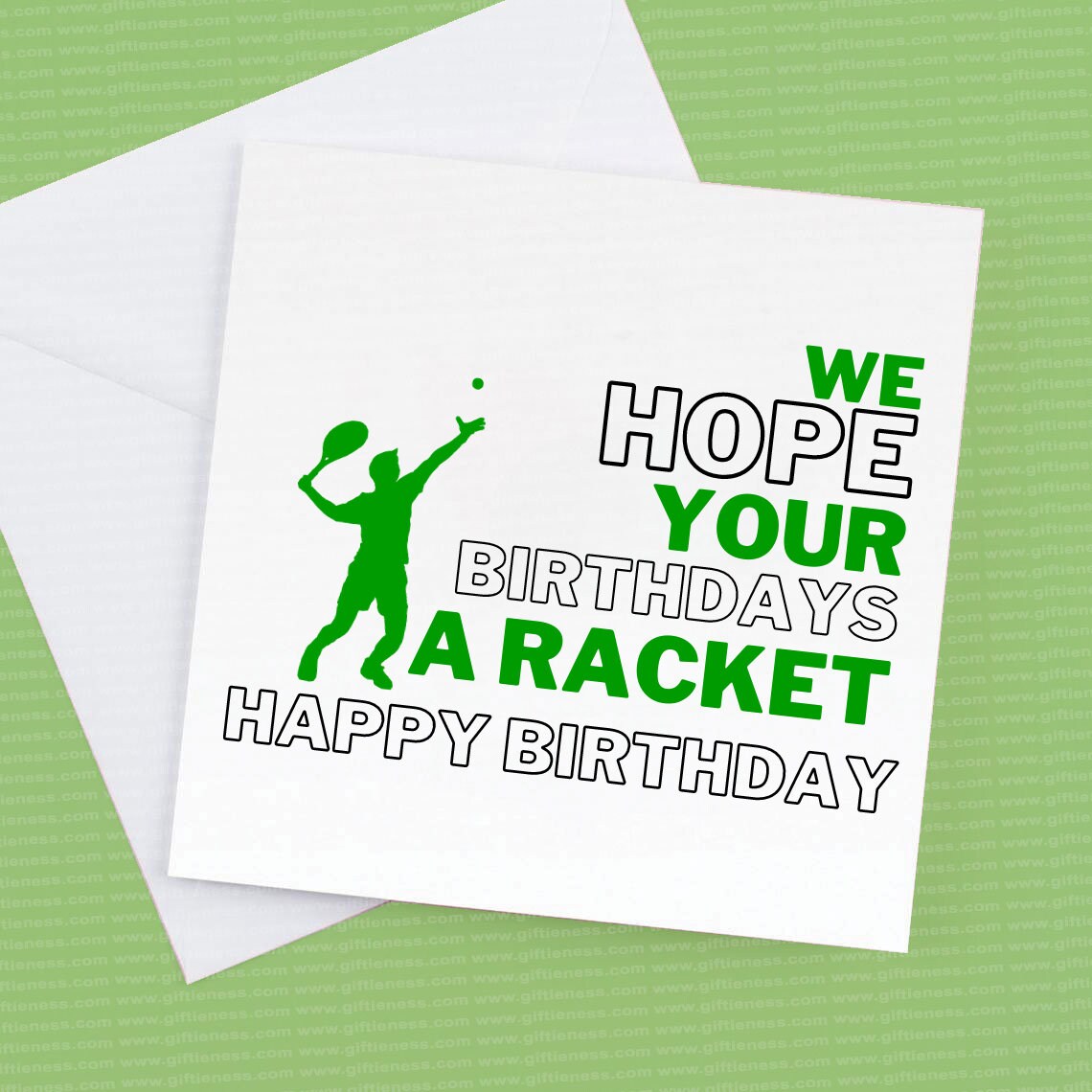 We hope your birthdays a racket card for the tennis player