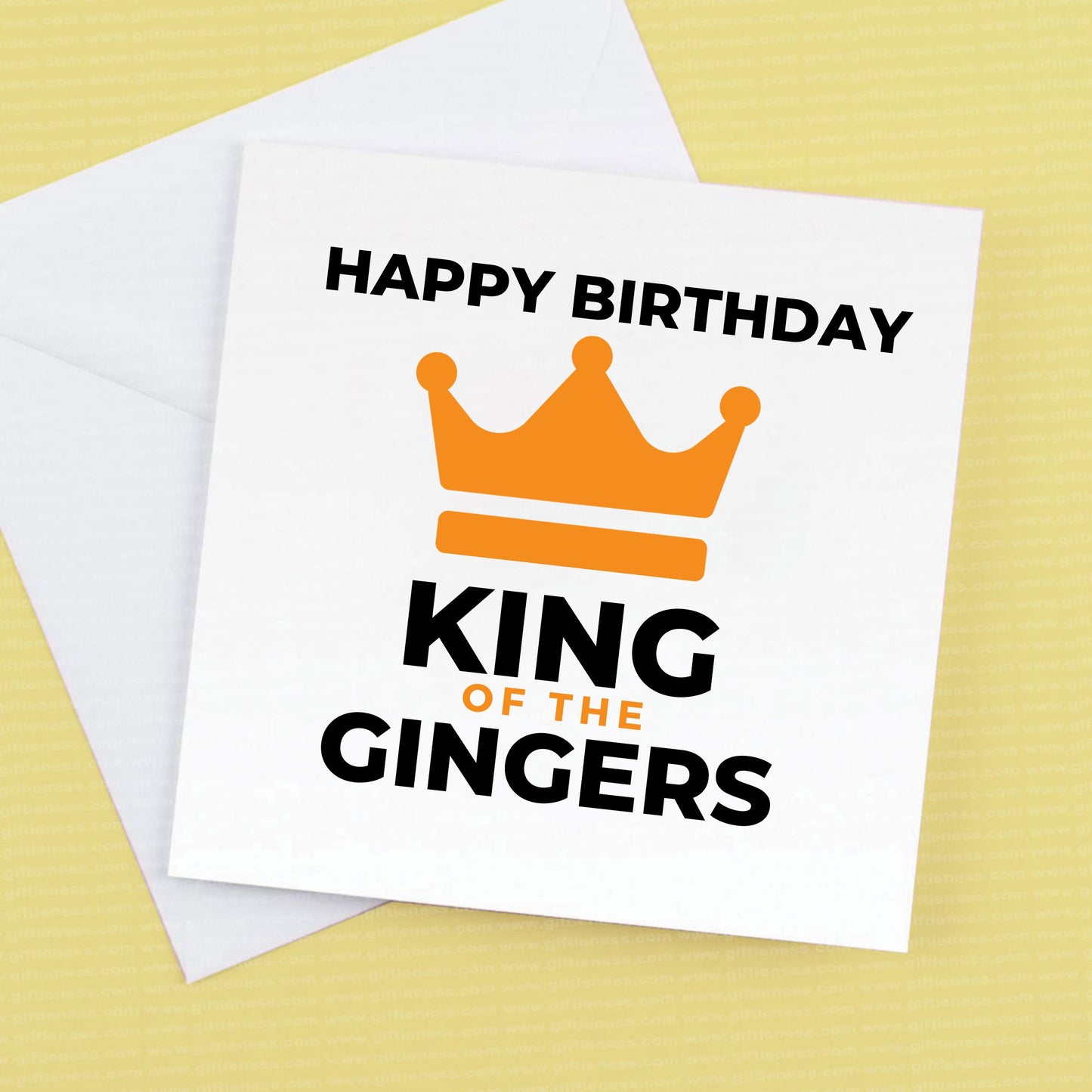 Happy Birthday King of the Gingers, birthday card for your Ginger Mate