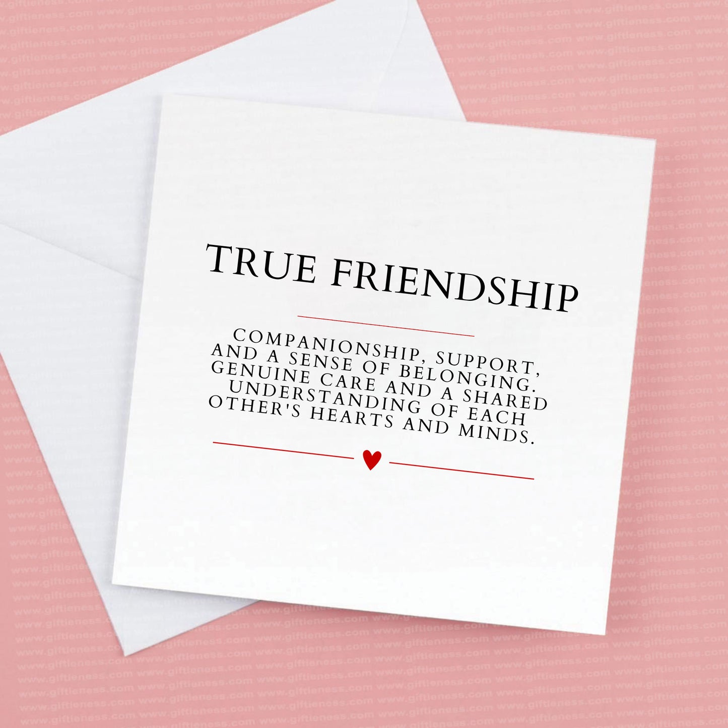 The meaning of true friendship card