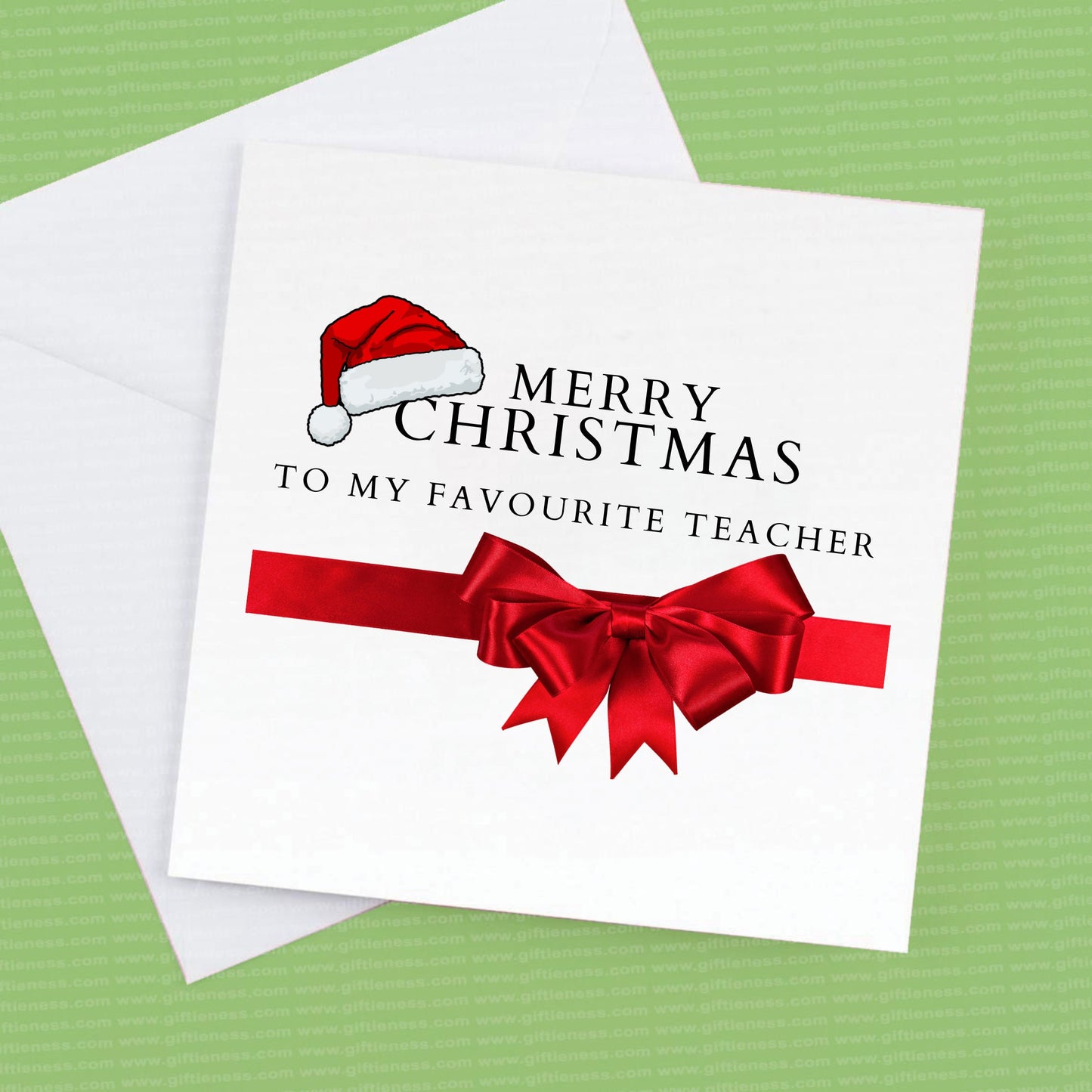 Merry Christmas to my favourite teacher, Teacher Christmas card