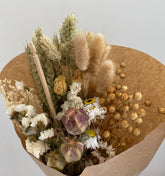 Dried Wildflower Field Bouquet Beautiful Natural Colours – Greeting Card